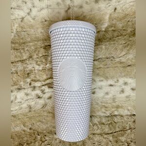 NWT *Discontinued* Starbucks 24oz Venti White Studded Tumbler
